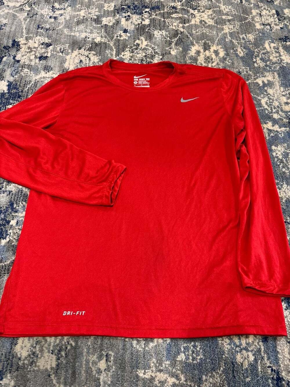Nike Long Sleeve Dri-Fit Shirt Size M Red